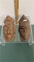 African Art Carved Wooden Mask Lot