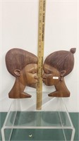 African Wall Art Wooden Couple