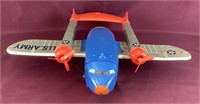 Vintage Army Metal And Plastic Cargo Plane-