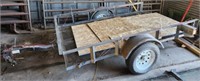 8 ft x 5 ft. Single axle trailer, lights & title