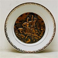 Timisoara Romania China Plate with Copper