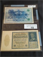 2 - GERMAN NOTES: 1903 & 1922