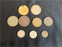 9 MISC COINS & TOKENS