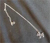 STERLING SILVER COLLECTIBLE TERRIER NECKLACE