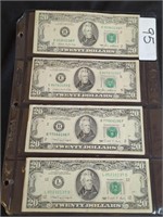 8 - $20 FEDERAL RESERVE NOTES