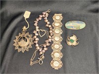 GROUP OF MOSTLY STERLING JEWELRY