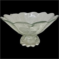 Vintage Crystal Fruit Bowl with Roses