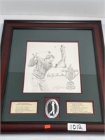 DOW FINSTERWALD AUTOGRAPHED GOLF PRINT