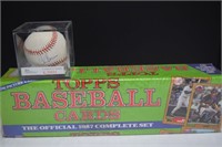 Unopened 1987 Topps Complete Set & Autographed