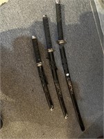 Three reproduction Samari swords