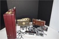 Vintage Cameras,Digital Camera & Locking Brief