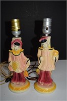 Pair of Small Vintage Lamps, No Shades