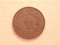 1x one cent 1929 Terre-Neuve