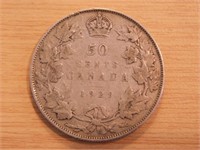 Monnaie Canada 0.50c 1929 92%.5 argent