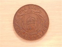1x one cent 1917 Terre-Neuve