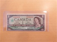 Monnaie Canada 1$ papier série 1967