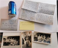 Lettre 1947 avec 3 photos jointes