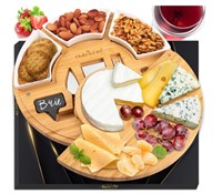 NutriChef Bamboo Cheese Board Set - Charcuterie