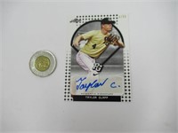 Trylor Clapp, carte baseball signée et numérotée
