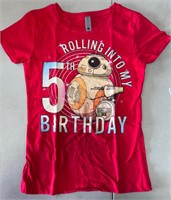 Rolling Into My 5th Birthday Shirt, Size M 7-8