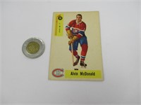 Carte hockey Parkhurst 1958-59 Alvin McDonald