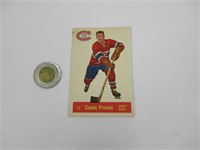 Carte hockey Parkhurst 1957-58 Claude Provost