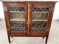 Roycroft Leaded Glass 2-door Cabinet / Bookcase
