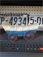 Cast Iron Covered Wagon Bank