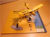 Bande déssiné Tintin no 11 (avion en métal)