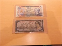 Monnaie 2 x 5$ série 1954-1979