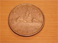 Monnaie 1$ 1957  92.5% argent Canada