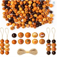 JAPBOR 200PCS Christmas DIY Wooden Beads