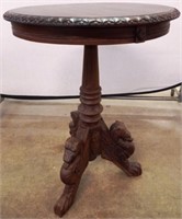 Antique Winged Griffins Accent Table / Stand