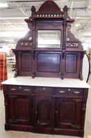 Antique Marble-Top Sideboard