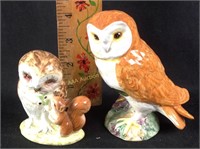 (2) Beswick pottery owl figurines