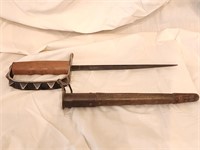 Trench knife With original scabbard dated 1917.