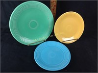 (3) Fiesta Ware plates