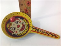 Vintage Circus clown tin noisemaker