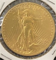 1910 SAINT-GAUDENS $20 GOLD PIECE