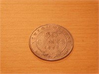 Monnaie Canada 0.50c 1911 Terre-Neuve (argent)