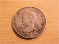 Alfonce X111 1891(1 peseta).PGM en argent