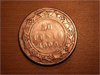 Monnaie Canada 0.50c 1900 Terre-Neuve (argent)