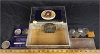 Superfine Bering ornate cigar box w/vintage
