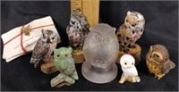 Owl lot-one has broken head included. A pack of