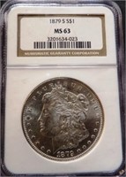 1879-S Graded MS63 Morgan Silver Dollar