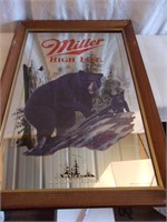 Miller High Life Black Bear Collector Mirror