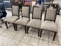 SET OF 4 CUSHIONED DINING CHAIRS
