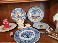 Lot decorative plates,  Nippon salt dips,