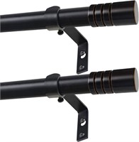 KAMANINA 2 Pack Curtain Rod 28 to 48 Inches