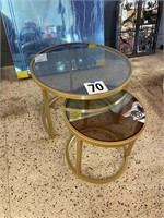 ROUND NESTED COFFEE TABLE SET NEW